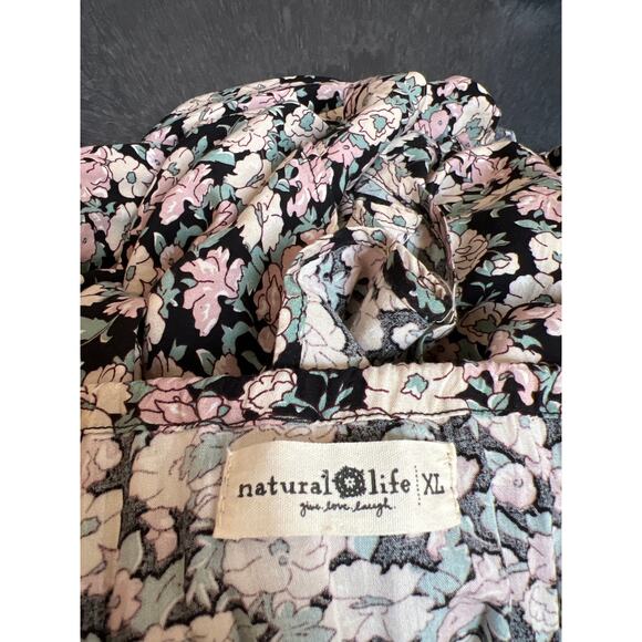 Natural Life Boho Floral Print Maxi Dress Women's Size XL Multicolor - Picture 3 of 4